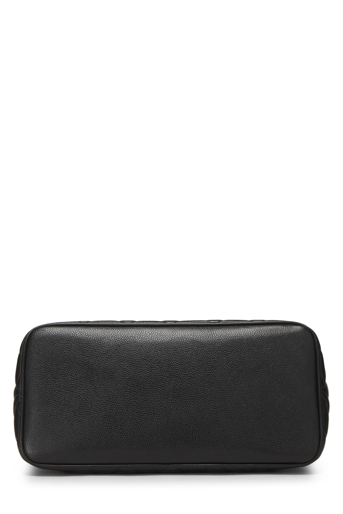 Chanel,  Black Quilted Caviar Medallion Tote, Black