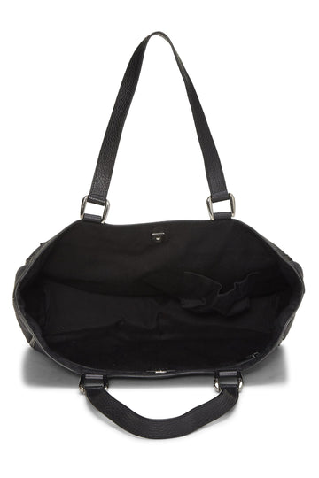 Gucci,  Black GG Nylon Abbey Pocket Tote, Black