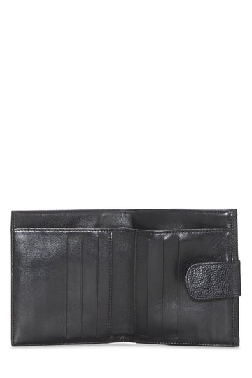 Chanel,  Black Caviar Timeless 'CC' Compact Wallet, Black