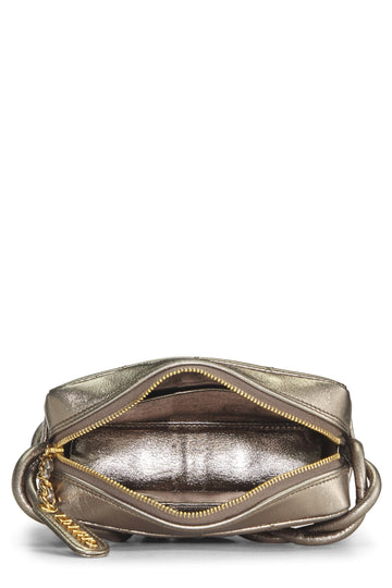 Chanel,  Metallic Gold Quilted Lambskin Shoulder Bag Mini, Gold