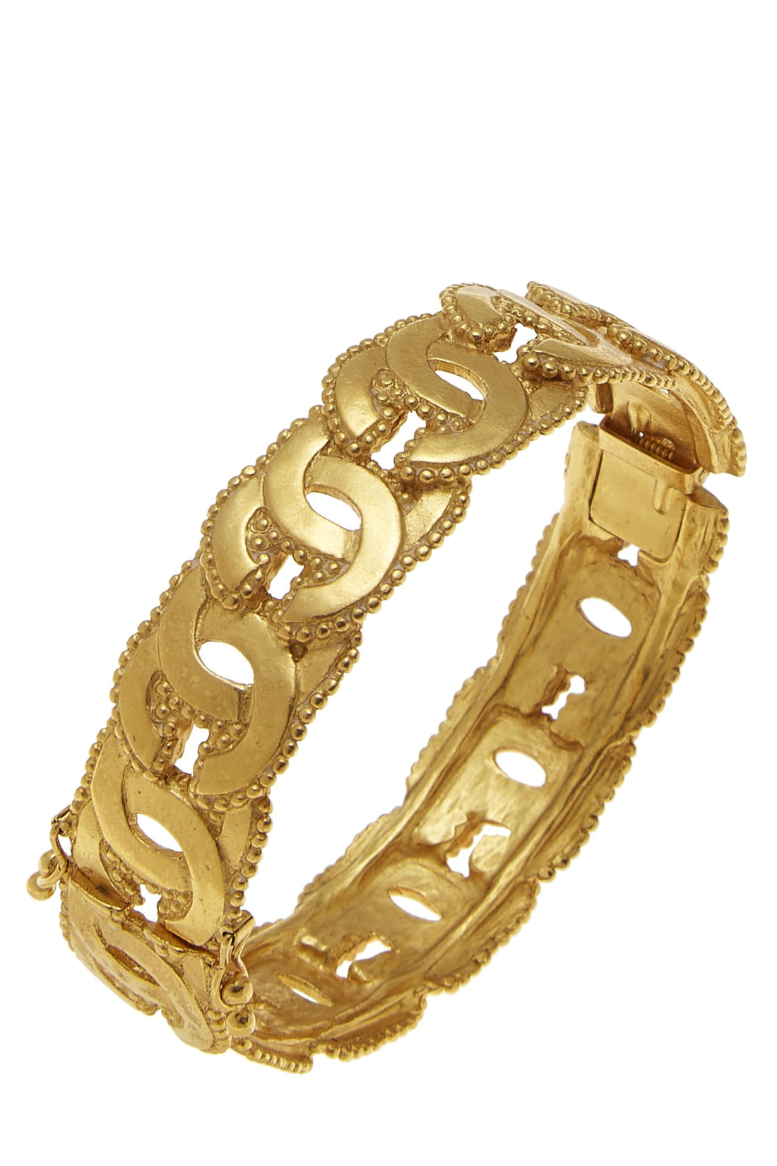 Chanel,  Gold Interlocking 'CC' Layered Bangle, Gold
