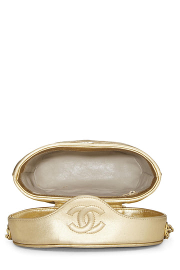 Chanel,  Gold Quilted Lambskin Binocular Bag Small, Gold