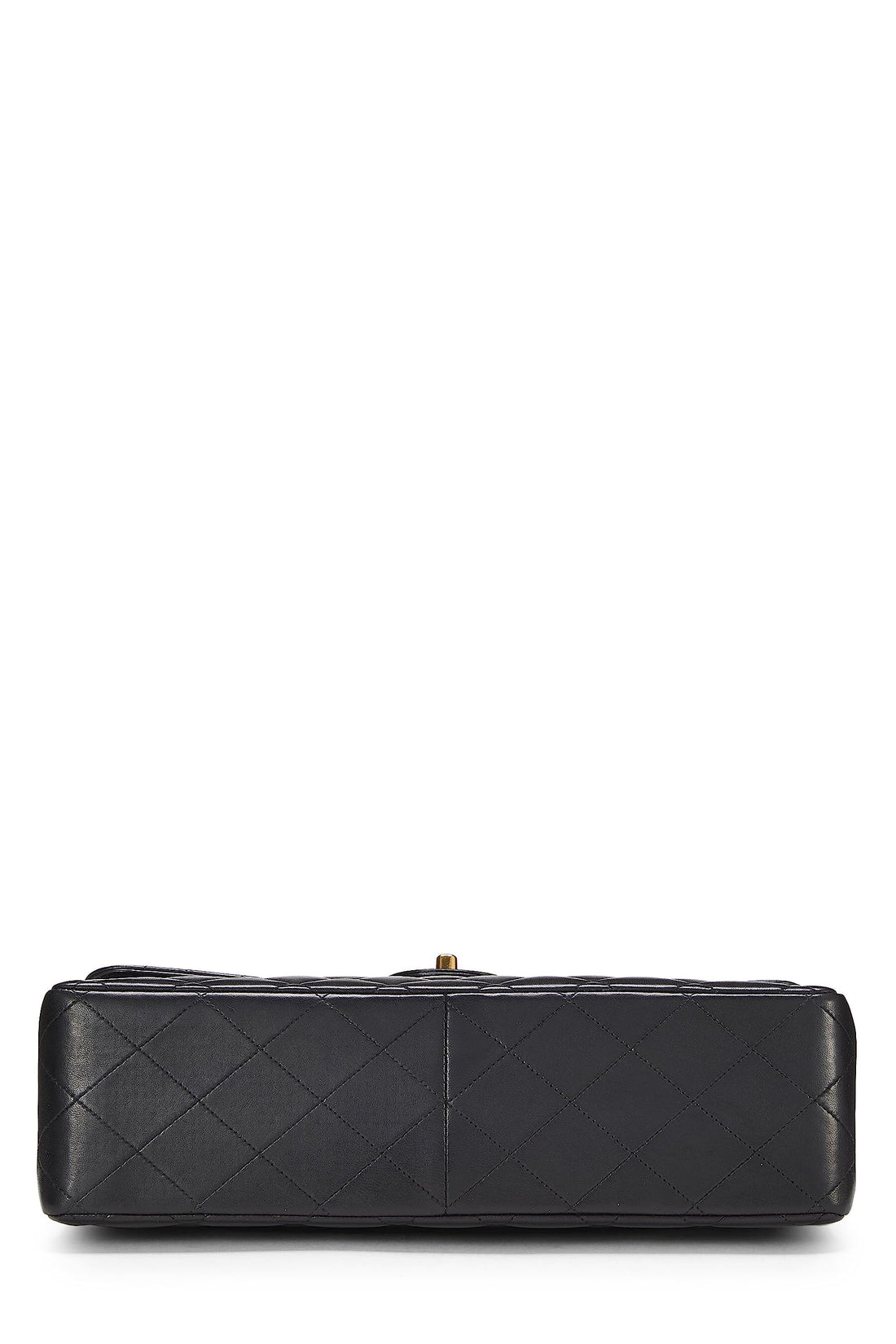 Chanel,  Black Quilted Lambskin Half Flap Jumbo, Black