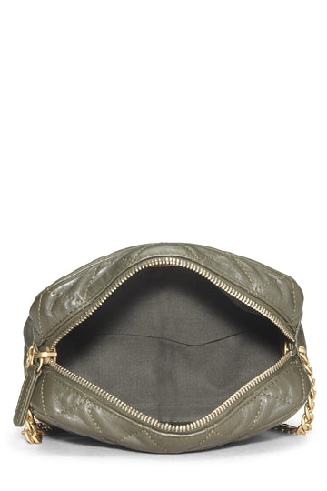Chanel,  Green Lambskin Diamond 'CC' Camera Bag Mini, Green