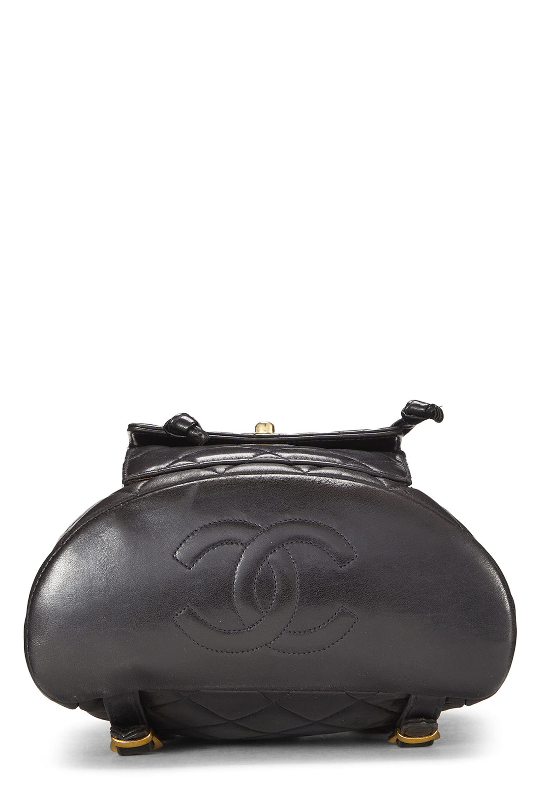 Chanel,  Black Quilted Lambskin Classic Backpack Medium, Black