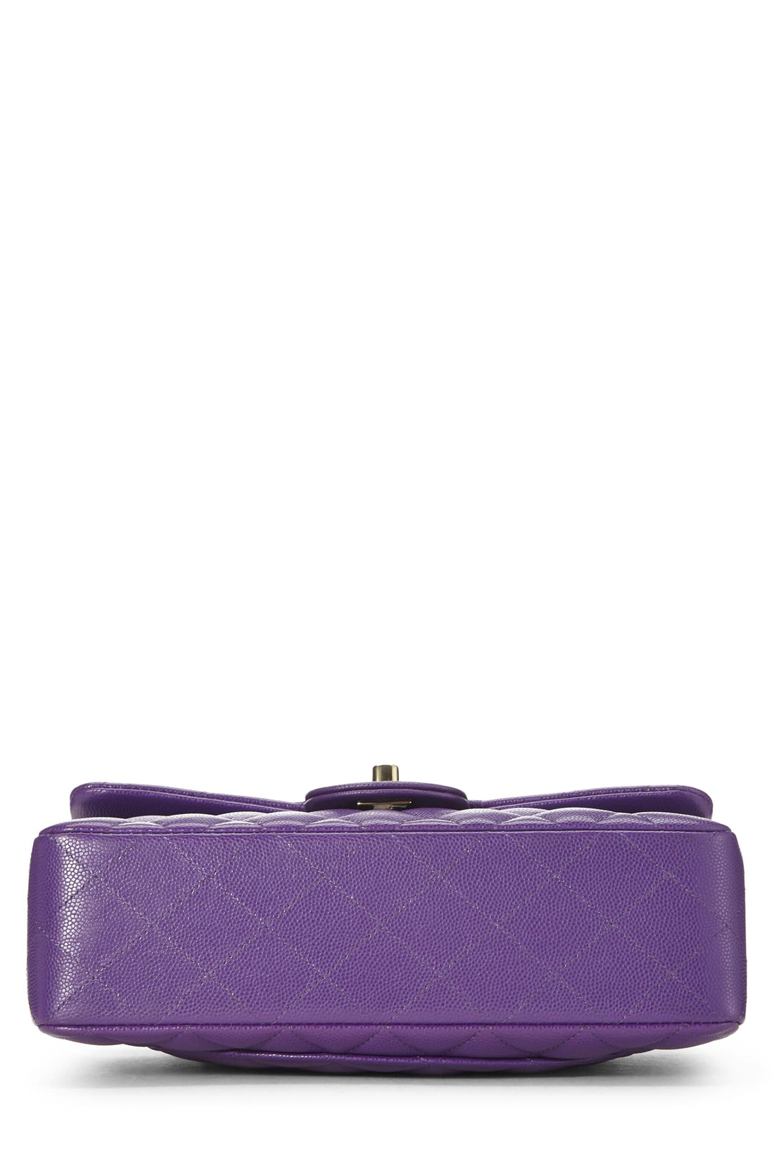 Chanel,  Purple Quilted Caviar Classic Double Flap Small, Purple