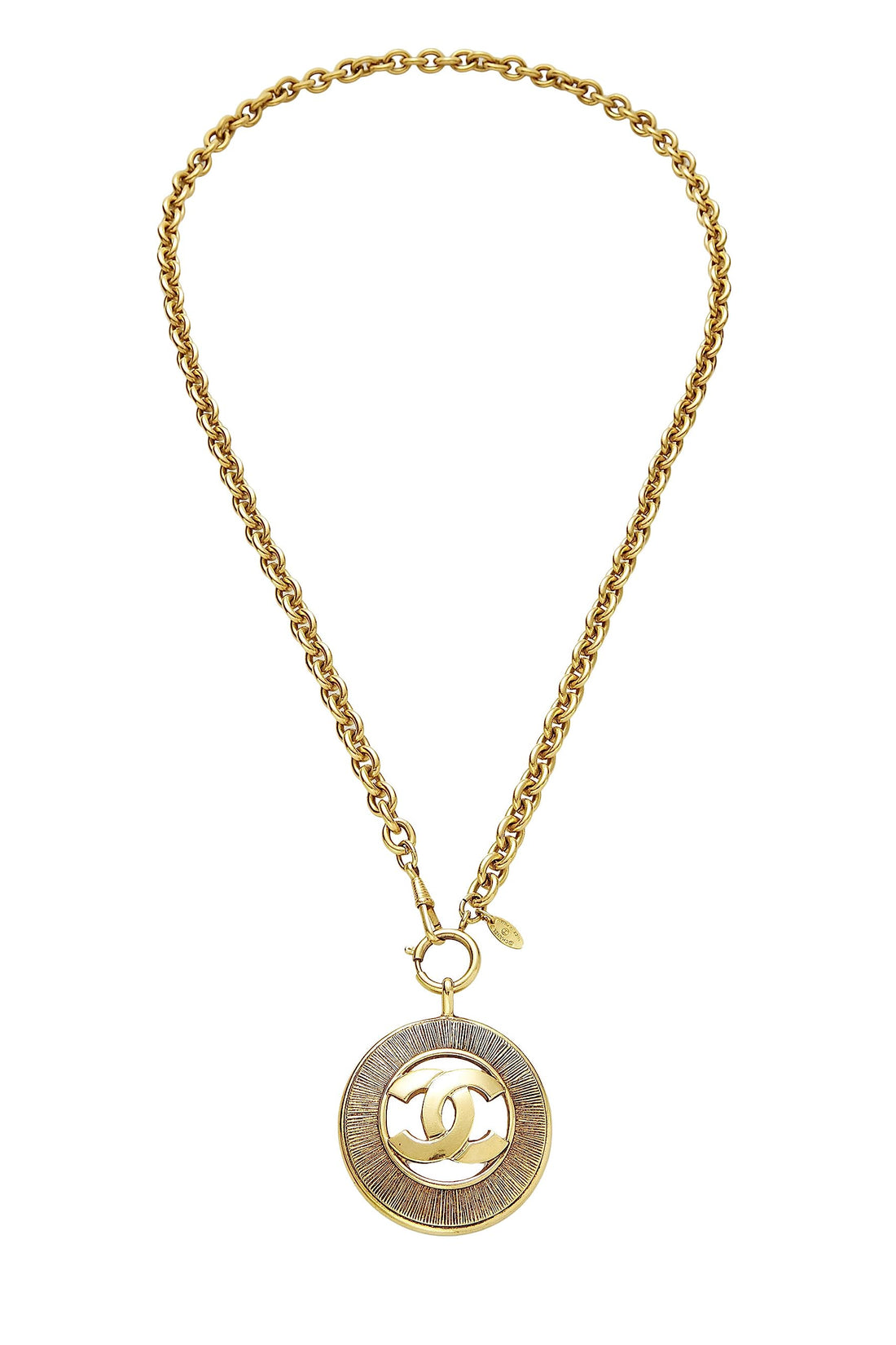 Chanel,  Gold 'CC' Sunburst Necklace Large, Gold