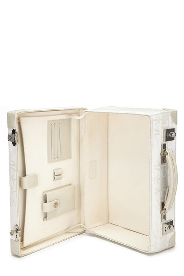 Chanel,  White Satin Ginza Briefcase LTD, White