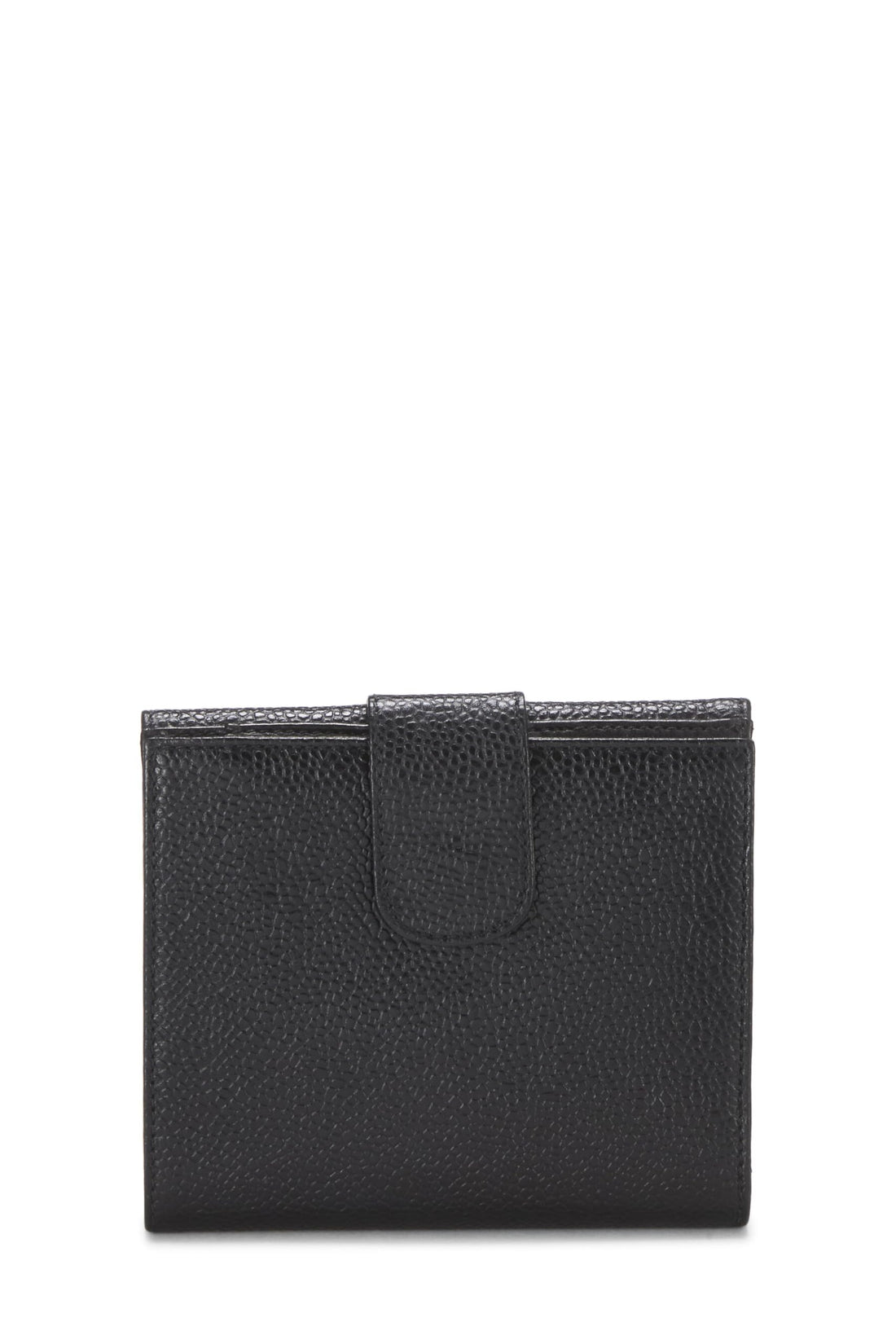 Chanel,  Black Caviar Timeless 'CC' Compact Wallet, Black