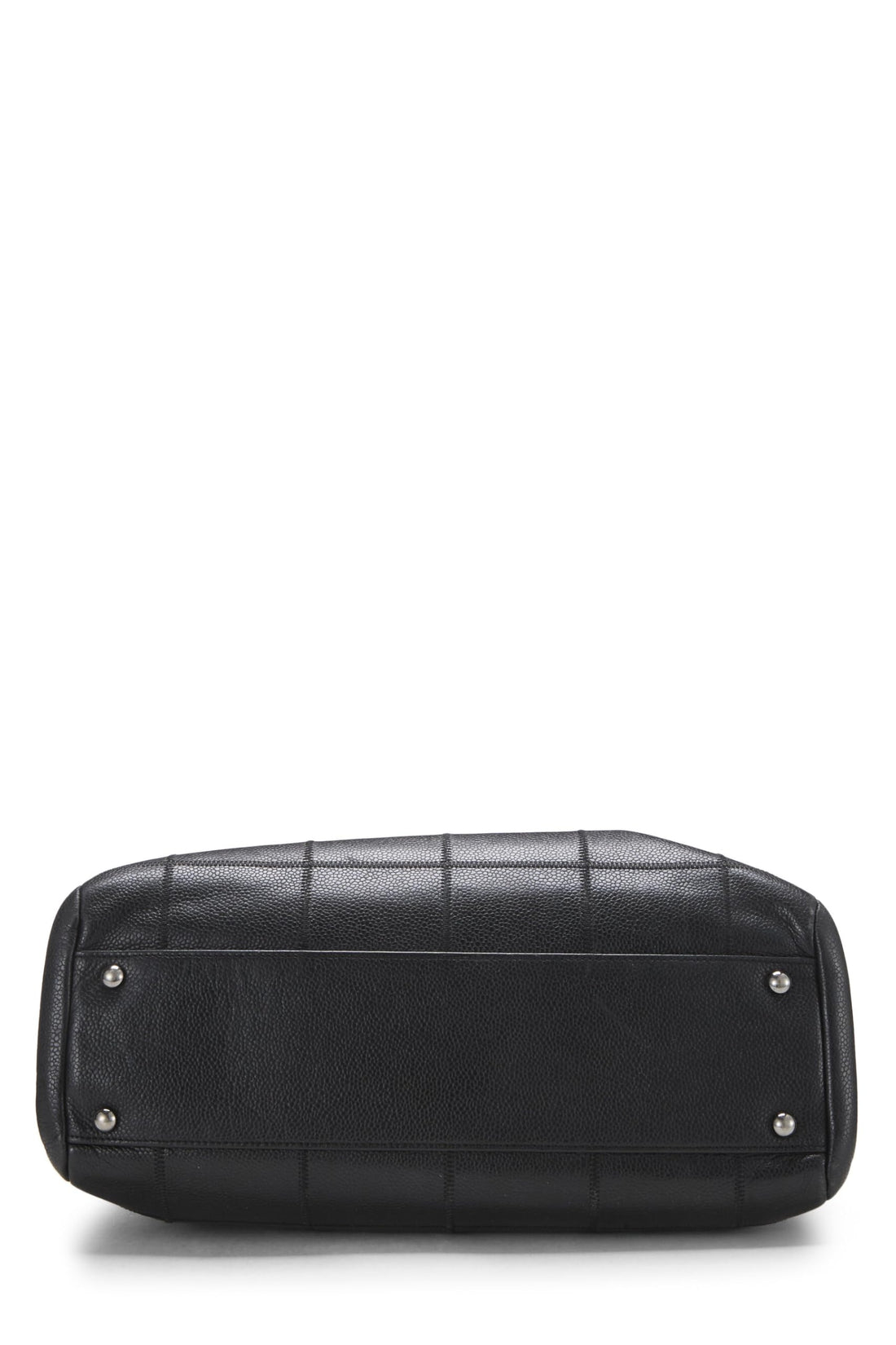 Chanel,  Black Calfskin Chocolate Bar Tote, Black