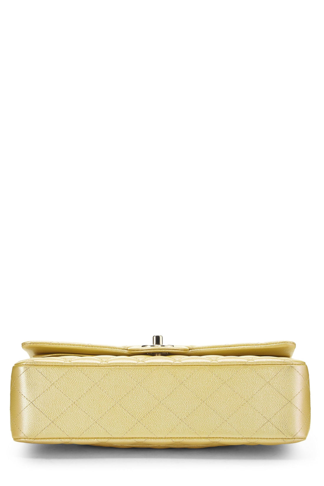Chanel,  Iridescent Yellow Caviar Classic Double Flap Medium, Yellow