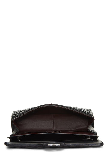 Chanel,  Black Quilted Lambskin New Classic Double Flap Maxi, Black