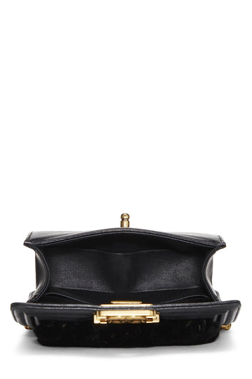 Chanel,  Black Lapin Boy Bag Small, Black