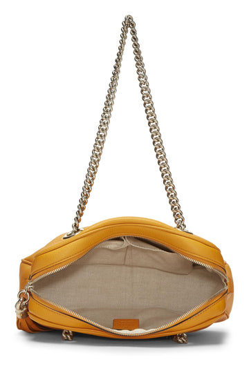 Gucci,  Orange Leather Soho Chain Shoulder Bag, Orange