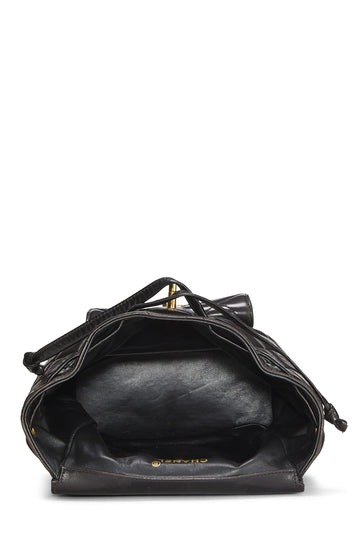 Chanel,  Black Quilted Lambskin Classic Backpack Medium, Black