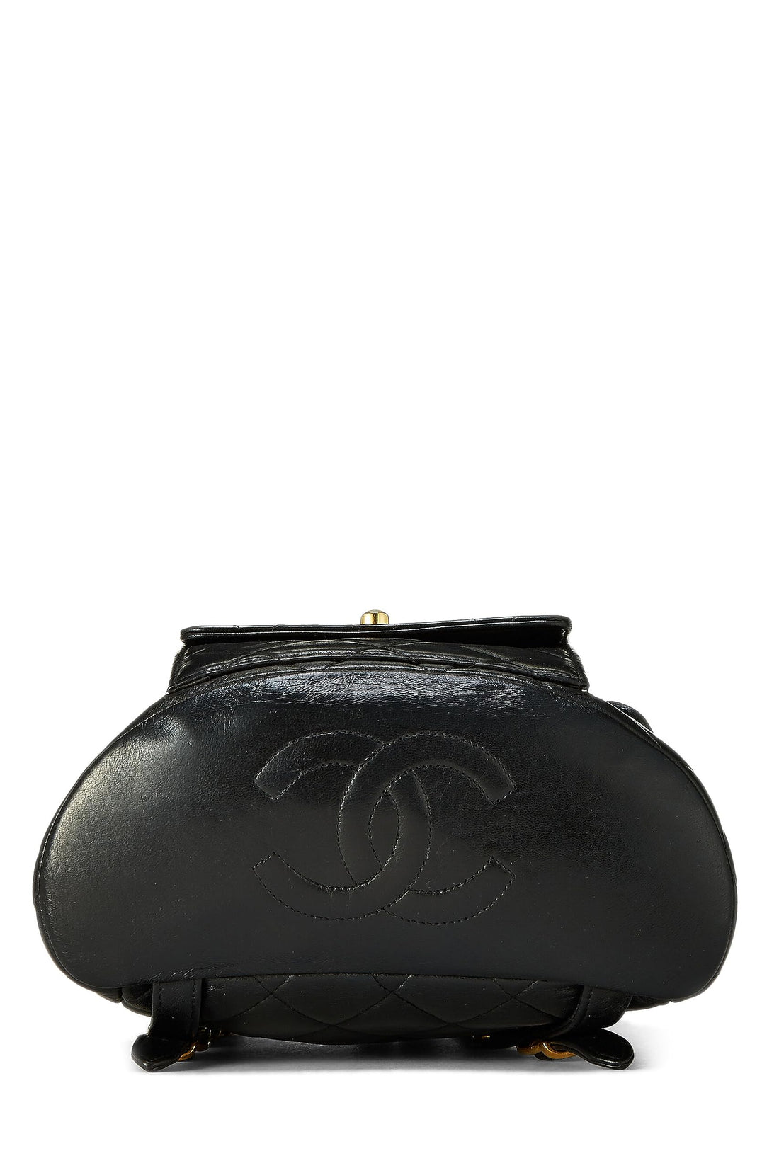 Chanel,  Black Quilted Lambskin 'CC' Classic Backpack Medium, Black