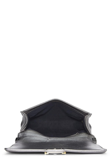 Chanel,  Silver Cube Embossed Calfskin Boy Bag Medium, Silver