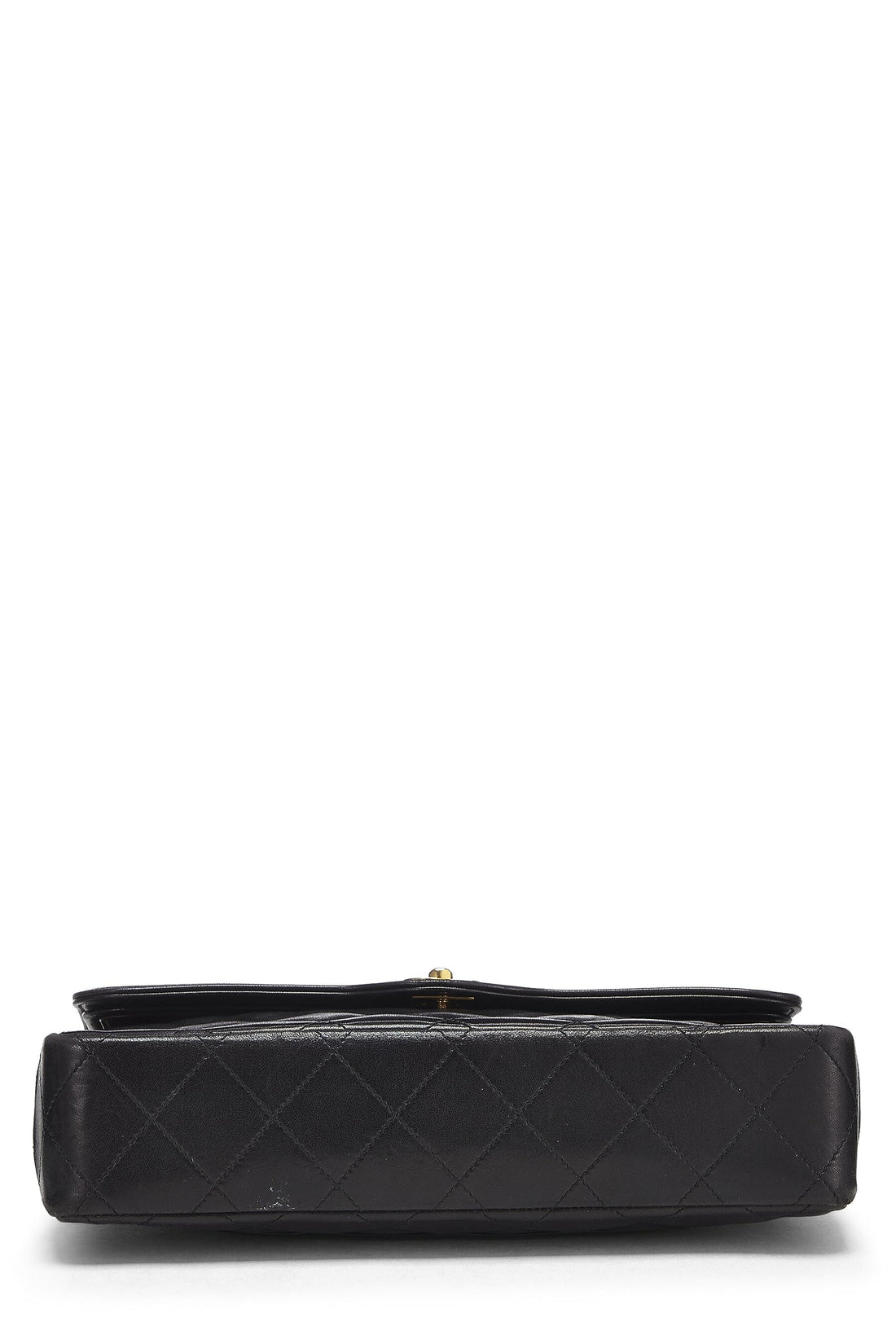 Chanel,  Black Quilted Lambskin Paris Limited Double Flap Jumbo, Black