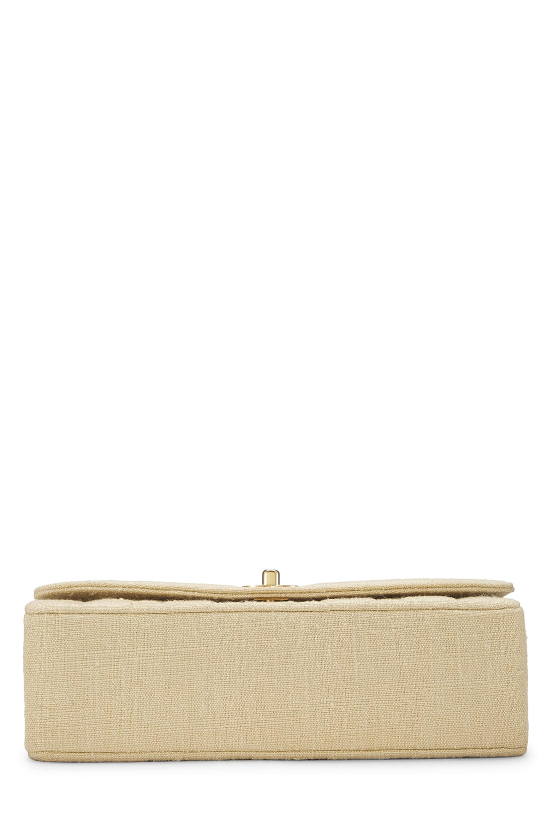 Chanel,  Beige Quilted Linen Classic Flap Medium, Beige