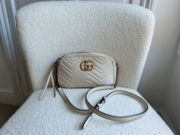 Gucci GG White Marmont Small Shoulder Bag (RRP £1340)