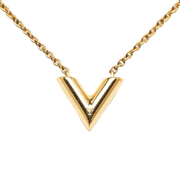 Gold Louis Vuitton Essential V Necklace