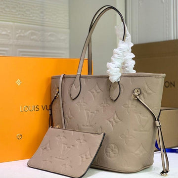 Makersluxe - Neverfull MM Monogram Bag Beige