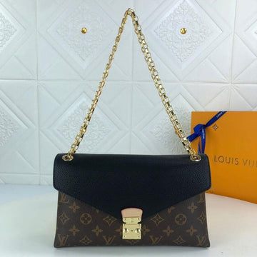 Makersluxe - Canvas Pallas Chain Shoulder Bag Black