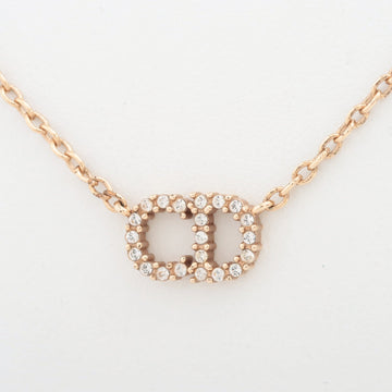 Dior Clair D Lune Crair De Lune Necklace GP Linestone Zip G