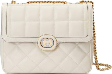 EXQUISITE OFF-WHITE LEATHER BAG.