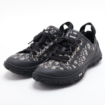 Dior Canvas  Leather Trainers EU41  Beige × Black B28 Oblique Printed  Sleeve
