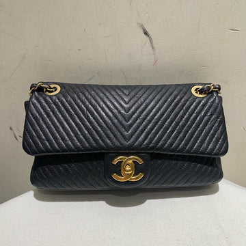 Chanel Black Classic Flap  crossbody bagin Leather IMG_6298