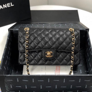 Makersluxe - Caviar Jumbo Shoulder Bag Black