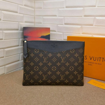 Makersluxe - Pochette Monogram Clutch Black