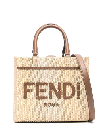 Fendi Women Small Raffia Sunshine Bag