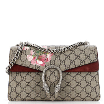 Dionysus Bag Blooms Print GG Coated Canvas Small