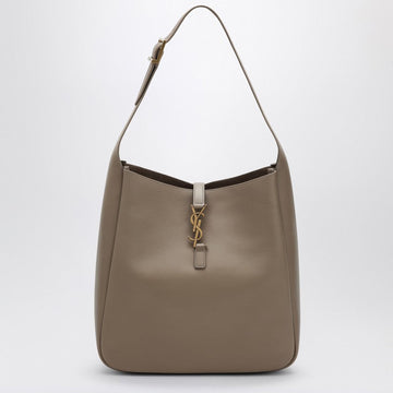 Saint Laurent Large Le 5 À 7 Dusty Grey Leather Bag Women
