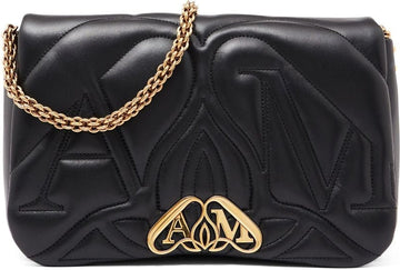 SEAL LEATHER SHOULDER BAG
