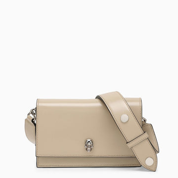 Alexander Mcqueen Small Beige Skull Bag Women