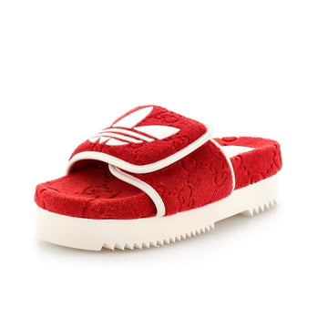 x Adidas Women's Platform Slide Sandals Terry Cloth