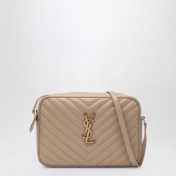 Saint Laurent Lou Beige Quilted Leather Bag Women