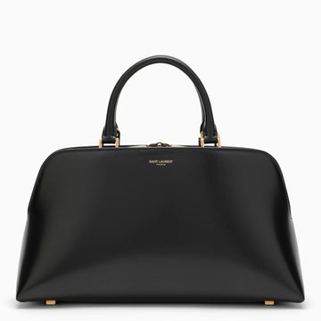Saint Laurent Small Black Shiny Leather Duffle Bag Sac De Jour Women