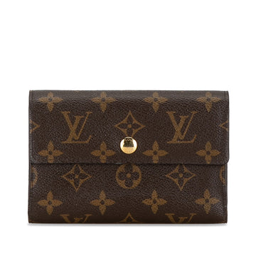 Louis Vuitton Monogram Portefolio Alexandra Three Fold Wallet M60047 Brown PVC  Louis Vuitton