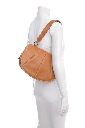 Salvatore Ferragamo Brown Leather Top Handle Flap Bag Handbag