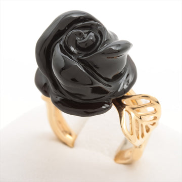 Christian Dior Rose Dior Pre Catan Onyx Diamond Ring 750 (YG) 9.4g 49 G