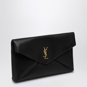 Saint Laurent Cassandre Large Black Envelope Clutch Bag Women