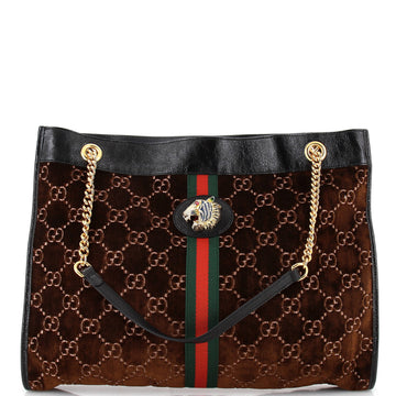Rajah Chain Tote GG Velvet Large