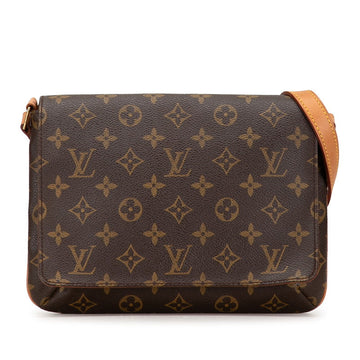 Louis Vuitton Monogram Museet Tango Short Handbag M51257 Brown PVC Leather  Louis Vuitton