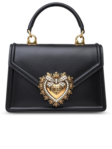 Dolce & Gabbana Small Black Leather Devotion Bag Woman