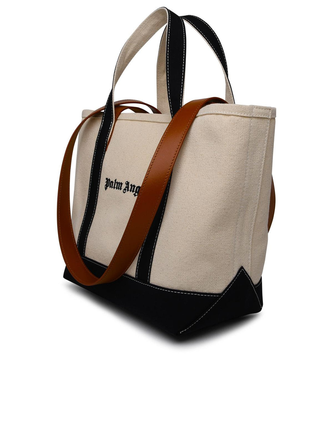 Palm Angels Ivory Cotton Tote Bag Woman