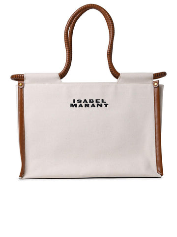 Isabel Marant 'Toledo' Bag In Ecru Cotton Woman